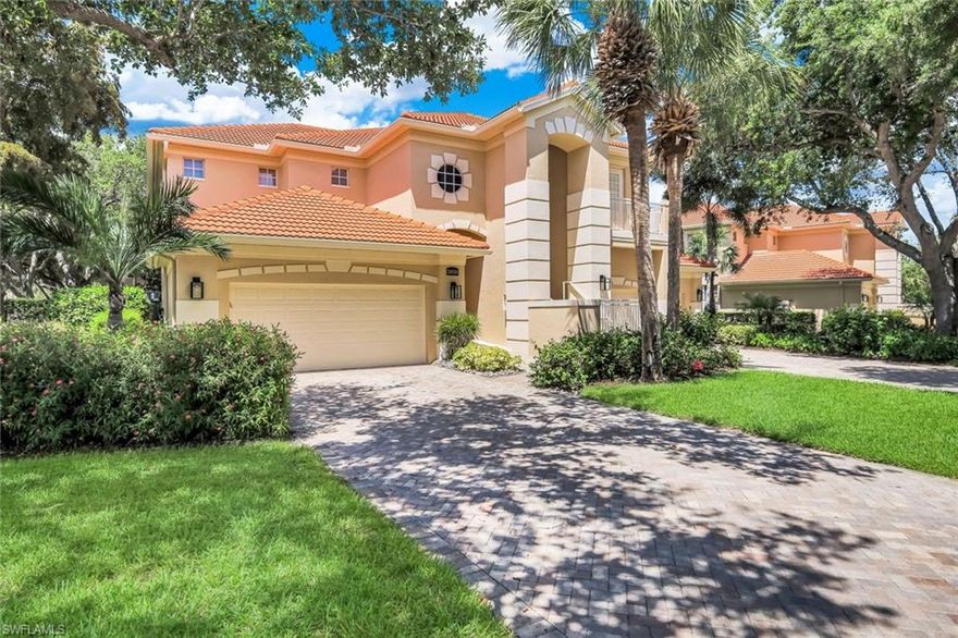 Tastefully furnished and impressively updated, this 3 bedroom, 2.5 bath coach home pairs timeless design with warm, inviting interiors and elegant yet comfortable living spaces within the Hamptons enclave of Bonita Bay. Rich wood flooring flows throughout the main living areas and bedrooms, complemented by plantation shutters, tray ceilings, and an abundance of natural light that enhances the home’s classic yet refreshed aesthetic. The spacious floor plan offers a formal dining room, a charming breakfast room wrapped in windows, and a sizable living area that opens seamlessly to the home’s signature sunroom. Framed by walls of glass sliders that can be opened year-round, the sunroom creates an effortless indoor-outdoor connection while overlooking the lush tropical setting beyond. The kitchen is appointed with light neutral granite countertops, stainless steel appliances, and generous cabinetry, while the updated baths continue the home’s cohesive palette with granite vanities, soft neutral finishes, and seamless glass enclosures. Privately positioned, the spacious primary suite offers a peaceful sunny retreat with a custom walk-in closet, ensuite bath, and direct access to the sunroom—creating the perfect setting for morning coffee or a quiet evening unwind. Residents of The Hamptons enjoy their own community pool, spa, and community room, while Bonita Bay offers one of Southwest Florida’s most sought-after lifestyle experiences. Spanning more than 2,400 acres, the community is celebrated for its private Gulf-front beach park, full-service marina, riverfront parks, miles of walking and biking trails, canoe and kayak launch areas, and optional Bonita Bay Club amenities featuring championship golf, tennis, pickleball, fitness facilities, dining, and an active social calendar—all nestled within a lush natural setting just minutes from world-class shopping, dining, and the Gulf’s white-sand beaches. Combining timeless interiors, beautifully updated finishes, and the unparalleled lifestyle for which Bonita Bay is renowned, this exceptional residence presents an opportunity to enjoy Southwest Florida living at its most effortless and enduring.