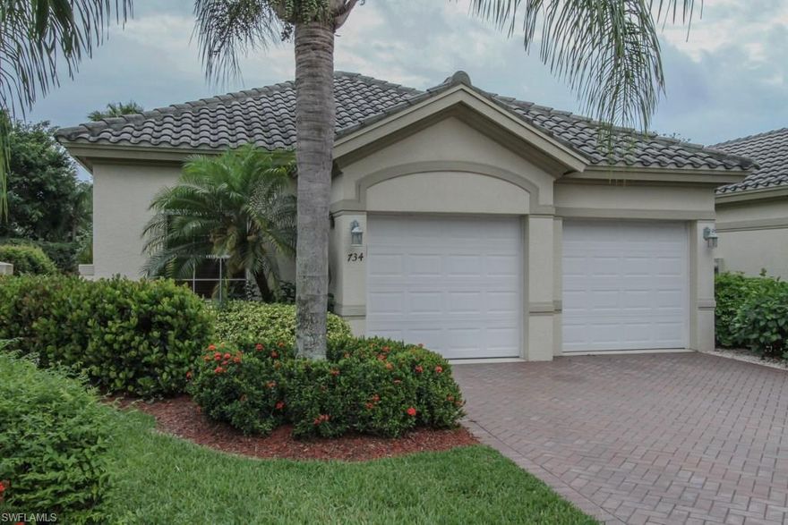 Located in Villa Vistana, this 3BDRM plus den 2.5 BA home sits on one of the best lots in the neighborhood. This home has everything that a buyer would want. Wood Floors, Granite Counter Tops, Stainless Steel Appliances, Crown Molding, are just a few of the custom features.  Completly renovated master bath has every upgrade imaginable. Enjoy the Expansive Green Space and custom landscaping from your private lanai. A great location with easy access to I-75 and great Schools,  The Vineyards has low fees and Club Membership is OPTIONAL.  Don't wait. Make an appointment today to see what Naples living is all about.