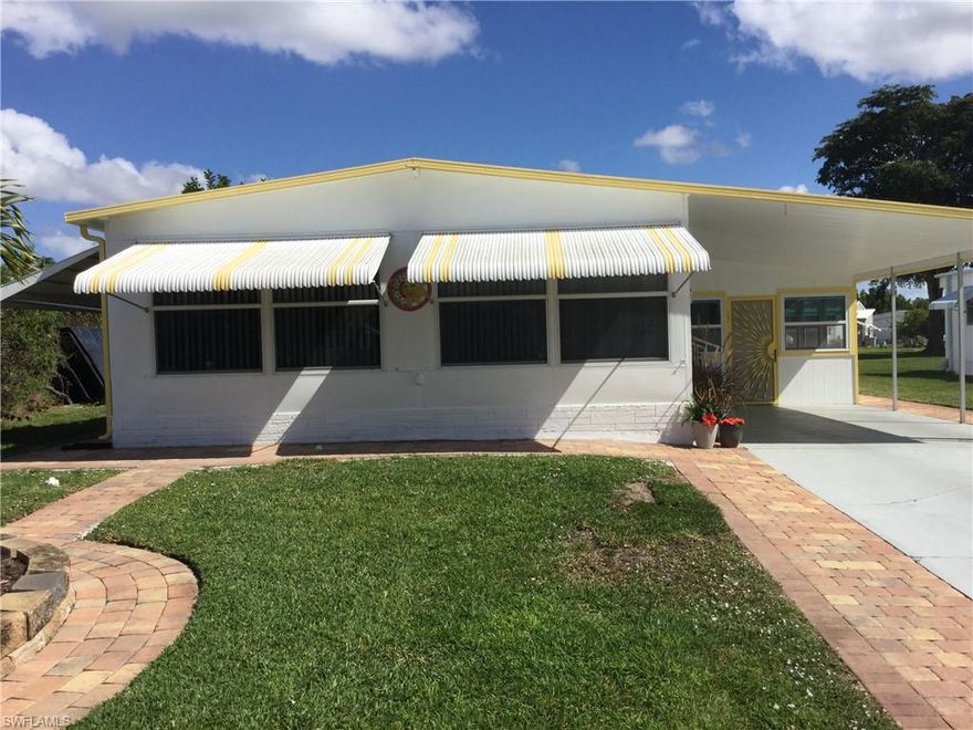 An opportunity to own in this desirable location! Less than 4 miles to our Gulf beaches and an abundance of shopping, entertainment and restaurants. This charming, spacious home awaits you in a friendly 55+ community with no HOA fees.  Fresh paint, upgrades to electrical and plumbing. Start living the dream now!