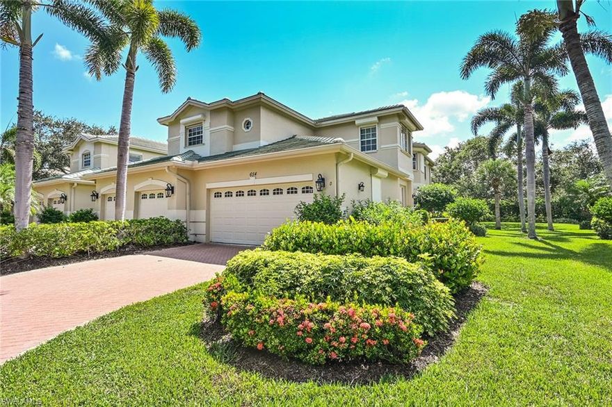 Within the renowned community of The Vineyards in Naples, this neighborhood enchants with its sophisticated architecture and design. The home at 654 Vintage Reserve features a private elevator, 3,331 total square feet, three bedrooms, a spacious den, three baths, electric and manual hurricane shutters, Trane air conditioning, a two-car garage with built-in cabinets, soaring 8-foot doors throughout, 10-foot ceilings, formal dining room, expansive family room, all surrounded by landscaped and manicured grounds. The clean design, predominately white color scheme, abundance of windows and the imported Italian 20-inch porcelain tile that's incorporated throughout the home lend to the reimagined interior which honors its quality. Think renovated kitchen with deep-grained wood cabinets and soft-closing doors, lending a sophisticated contrast to bright and open living spaces which span through 2,498 square feet. The gracious lanai features a coveted eastern exposure overlooking private park-like views. The Vineyards is a gated community, with a private country club offering levels of optional memberships, golf, tennis, bocce ball, pickleball, fitness center, spa, salon, salt room and more.