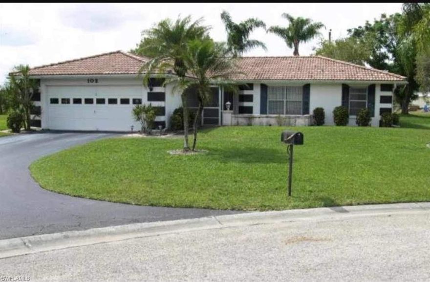 Great starter, vacation, or retirement home!  Two master suites, oversized cul-de-sac lot, stainless steel appliances, plantation shutters, large Florida room, and more!