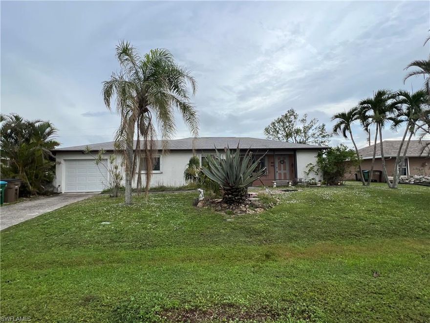 ATTENTION INVESTORS! This 3 bedroom, 2 bathroom, 1200+ Sqft. pool home just needs a nice deep clean and a new electrical mast and then this home will be ready to move in.  Due to this home needing a new electrical mast, it does not currently have electricity. This makes the home ineligible for an FHA or VA loan.  The home is located in the well sought out 33914 area code. It is close to shopping & restaurants.