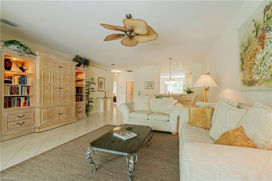 Bright, immaculate and spacious 2+Den Turnkey furnished Golf Villa with the sought after Cocoberry floor plan is calling your name. Features include tile throughout the main living area, large eat in kitchen with lots of built in cabinets and counter space, large bedrooms, spacious open floor plan, heated pool and spa, electric hurricane shutter on the lanai, and 2 car garage. This wonderful villa offers lots of space, storage and privacy.  All of this AND GOLF IS INCLUDED! Forest Glen is an award winning bundled golf community that also offers tennis, pickleball, miles of nature trails, a resort style pool, outdoor bar and grill, clubhouse restaurant, social activities and bocce courts. Don't miss out on this wonderful opportunity!