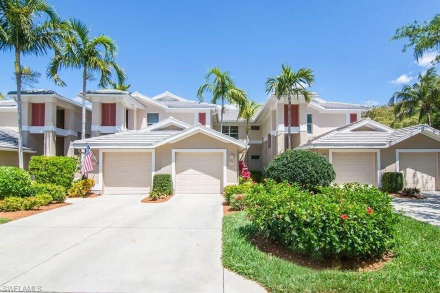 This is a real gem. 1st floor on the water!Two bedrooms, 2 baths plus den that is easily used as a 3rd bedroom.  Beautiful tile floors in all bedrooms. Appliances only 3 yrs old. Lanai has sliding enclosure for year round use. Tarpon Yacht and Racquet Club membership available with transfer fee. Don't miss this one!