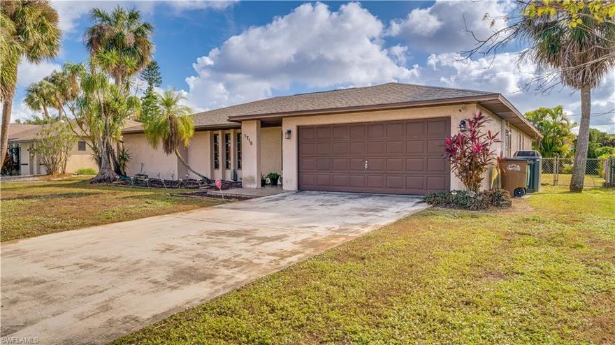 Welcome to this fantastic opportunity! This is a handy-man fixer upper dream! Located in a prime spot in a quiet well-established Cape Coral neighborhood with all assessments paid, no HOA, and it is NOT in a flood zone. This 3-bedroom, 2-bath home offers over 2100 sq. ft. of comfortable living space, huge 396 sq ft screened lanai, and a spacious fully fenced backyard with privacy and room for a pool. Roof is newer, installed in 2021. Plumbing has been updated with PVC, and the 2-car attached garage has a new electric garage door opener. This home features an open floor plan with tons of windows and sliders providing a lot of natural light. There is a living room dining room combination, a family room / den, large indoor laundry room, and the kitchen has updated cabinetry & stainless-steel appliances with a snack bar and a nook for dining. Ideal for multi-generational living, entertaining, and just enjoying all the area has to offer! This area is where convenience meets opportunity! It is only 3 miles to the boat ramp at Rosen Park, close to schools and the hospital, shopping and restaurants, and a short drive to Downtown Fort Myers River District with waterfront dining, boutique shops, galleries, entertainment, and much more! This home has great bones but needs TLC and upgrades throughout. Priced accordingly. This could become the house of your dreams! Realtors, please read comments.