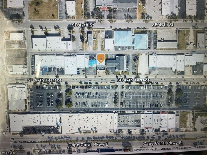 MAIN LOCATION!! Downtown Cape Coral on 47th Ter. 5920sf two floor building. Great opportunity for Sky Bar, Restaurant, Bakery, Night Club, Brewery and a lot more opportunities, in the heart of Downtown Cape Coral. Possible to split it in two units with plans ready to go. Unit one is 2,120sf plus 525sf patio right on 47th ter. Unit two is 2,600sf on the first floor, 525sf patio right on 47th ter. and 1,200sf on the second floor. Or you can use all 5,920sf as one business. High visibility with a lot of public parking across the street from Big John's Plaza. The seller is willing to do owner financing for the qualified buyer.