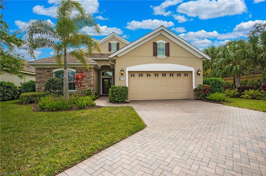 Immaculate 2017 pool home shows like a model! The home is on a premium cul-de-sac preserve lot in Estero Place, a gated community, west of I-75. With 3 bedrooms plus a spacious den, 2 full bathrooms and 2,367 sq feet of living space, this home features many upgrades, including impact resistant windows and doors, premium 42” white kitchen cabinets with quartz counters, a natural gas cooktop and all GE appliances, 10’ ceilings with tray details and 8’ doors and 12x24” tile flooring in the main living areas. Relax or dine on the expansive lanai overlooking the tranquil preserve with desirable Western rear exposure to enjoy gorgeous sunset views or take a dip in the large pool. Estero Place by Neal Communities is perfectly located just minutes to Coconut Point, Miromar Outlets, Gulf Coast Town Center, public golf courses, SWFL International Airport, countless dining options and is just a short drive to the sugary white sand beaches of Ft. Myers Beach, Bonita Beach, Barefoot Beach and Lovers Key. Nature lovers will fall in love with the community boardwalk and direct access to the Three Oaks bike path.