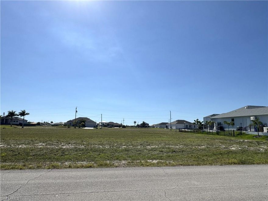 Build your new home on this cleared residential lot in NW Cape Coral, Florida.  This neighborhood features many beautiful new homes, some on the Gulf access North Spreader.  Located just minutes from the new Crystal Lake Park with walking path, beach, picnic shelters, multiple work-out stations, playground equipment, lookout hill with views of the beautiful Florida sunsets on Charlotte Harbor, boat launch and public restrooms.  This is the lowest priced lot in this neighborhood and priced for quick sale.