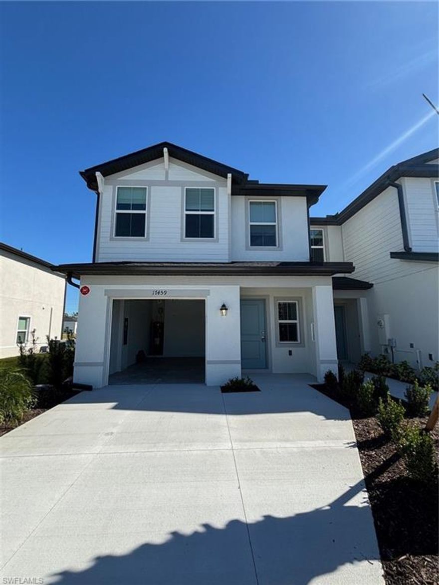 Discover this brand-new townhouse located at Crane Landing in Fort Myers. This stunning 3-bedroom, 2.5-bath home offers modern finishes, spacious living areas, and a relaxing lake view that creates the perfect retreat. Enjoy living in a beautifully designed community with convenient access to supermarkets, restaurants, shopping, and more. The ideal blend of comfort, style, and location , ready for you to move in and enjoy.