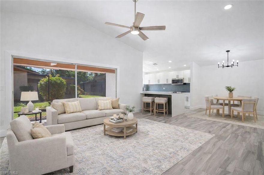 Welcome to this light, airy, and spacious single-family home located in the peaceful and friendly Royal Woods community. Featuring one of the neighborhood’s desirable floor plans, this residence offers split 2 bedrooms, 2 full bathrooms, and a 2-car garage, providing comfort and functionality for everyday Florida living.
The home showcases a dream kitchen ideal for both casual meals and entertaining, along with vaulted ceilings and a beautiful interior that enhances the sense of openness throughout. Abundance of natural light and a quiet screened porch create a warm and inviting atmosphere. Enjoy the Florida climate year-round. The perfect home to relax, dine and unwind.
Royal Woods is a pet-friendly community with wonderful amenities and a welcoming neighborhood feel. Conveniently located near Estero, Bonita Springs, Naples, and Sanibel, residents enjoy easy access to beaches, shopping, dining, and entertainment.
Come discover the charm, comfort, and convenience of Southwest Florida living in this lovely home.