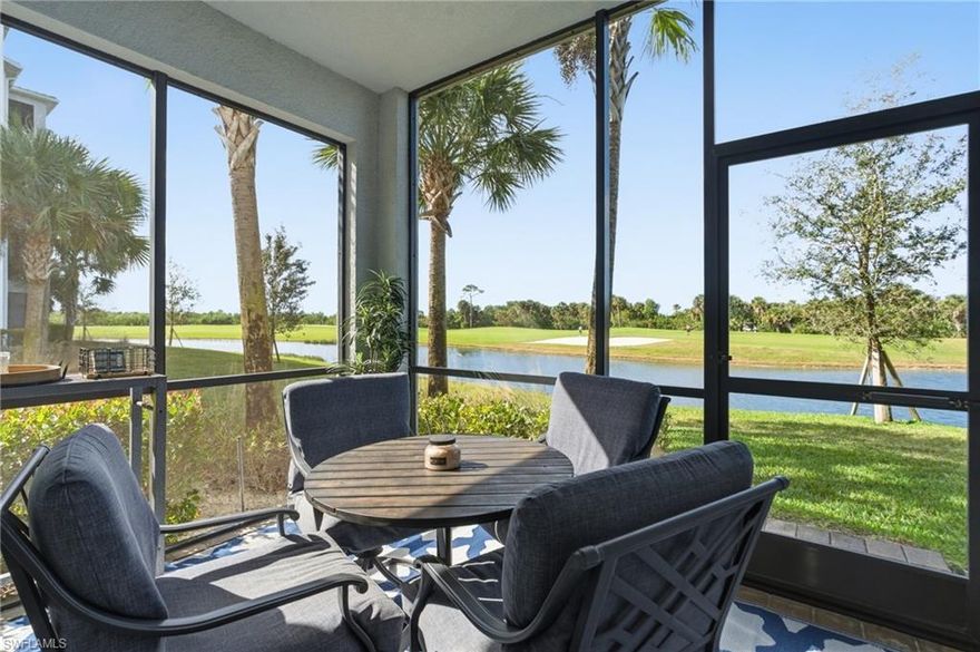 Enjoy carefree Florida living in this exceptional first-floor, end-unit condo located in the highly sought-after Heritage Landing Golf & Country Club, complete with a DEEDED GOLF MEMBERSHIP. This TURNKEY 3-bedroom, 2-bath residence offers spectacular views of the lake and the 11th fairway, creating a serene and picturesque backdrop. Designed for comfort and entertaining, the open floor plan seamlessly connects the living, dining, and kitchen areas. The spacious kitchen features stainless steel appliances, granite countertops, a pantry, warm wood cabinetry, and a large island that opens to the main living space. Wall-to-wall sliding glass doors and an additional side window fill the home with natural light, enhancing the bright and airy atmosphere.The primary suite offers walk-in closets and an ensuite bath, granite countertops, wood cabinetry, and a tiled shower with glass enclosure. The second bedroom is currently used as a TV room, while the third bedroom enjoys private access to the second full bath—ideal for guests and added privacy. Step outside to your screened lanai and unwind while taking in peaceful lake and golf course views. Additional highlights include tasteful décor, a screened front entry lanai, all noseeum screens, impact-resistant windows and doors, a laundry room with washer and dryer, assigned carport parking, and a community pool conveniently located just across the street. Residents of Heritage Landing enjoy world-class amenities including a stunning clubhouse with restaurant, state-of-the-art fitness center, full-service spa, tennis, pickleball and bocce courts, resort pool and 4 satellite pools, tiki bar, championship golf course, and beautifully landscaped grounds with sparkling lakes. Ideally located near historic downtown Punta Gorda, you’ll have easy access to dining, shopping, farmers markets, medical facilities, and both Punta Gorda and Fort Myers airports. Burnt Store Marina is just minutes away, offering access to Charlotte Harbor and the Gulf of Mexico. Don’t delay—start living the Florida lifestyle you’ve been dreaming of today.