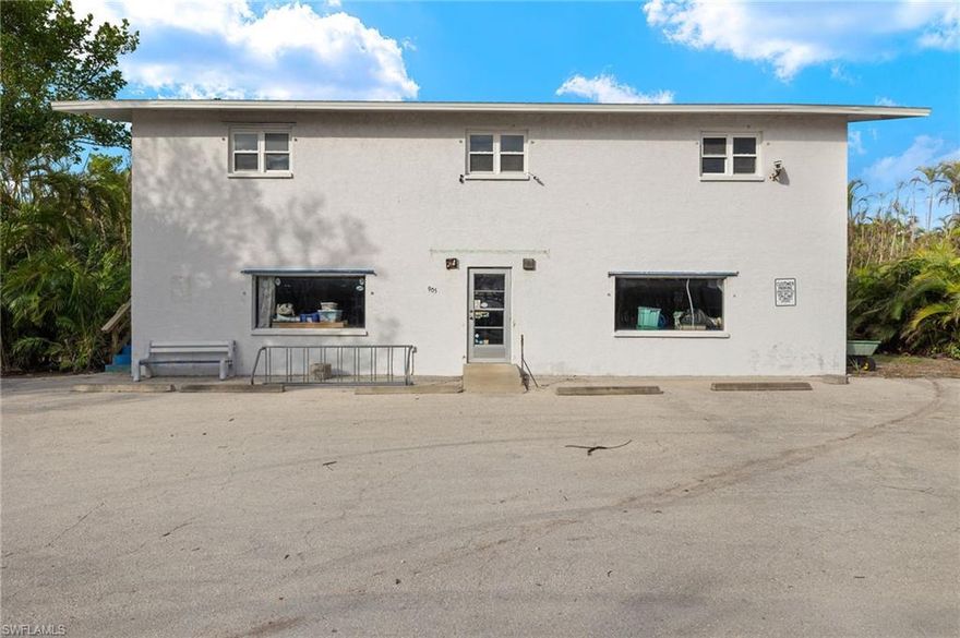 This commercial building off Periwinkle Way offers 3,000 square feet and 100 feet of side street frontage with .027 acres. This building has 1,500 square feet on each level; the first floor is all open, and the upper floor currently has an apartment with 2 bedrooms/offices. Zoning is Town Center Limited. The primary eco zone appears to be G and partially d-2. This property and 1544 Periwinkle Way could be sold together, offered at $ 2.4 M. The possibilities are plentiful.