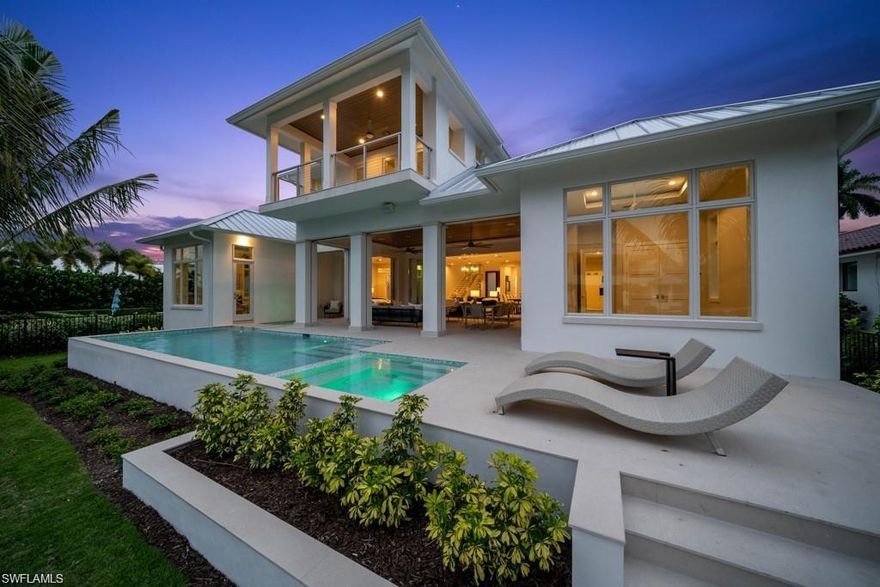 Selected northern exposure and just 800 feet to Naples Bay is 1539 Marlin drive! Developed by Source Construction and Development, this beautiful coastal contemporary waterfront home in the Royal Harbor neighborhood is walking  distance to Fifth Avenue South and historic Old Naples! The Stofft Cooney design features a new seawall with direct waterfront access to Naples Bay and the Gulf of Mexico. This home boasts an open floor plan that offers incredible indoor - outdoor living areas. The chefs kitchen features Wolf and Sub Zero appliances and Oak flooring throughout this beautiful home. A well proportioned outdoor living space and outdoor built-in grill accentuate the Naples lifestyle with the pool and spa beckoning beyond. The second level of living space and lounge area creates another area for entertaining or family fun! The Royal Harbor neighborhood offers a fantastic direct gulf access boating community and great value for new construction property. Just a short drive, bike or walk to Fifth Avenue shops and restaurants, as well as our beautiful white sand beaches of the Gulf of Mexico.