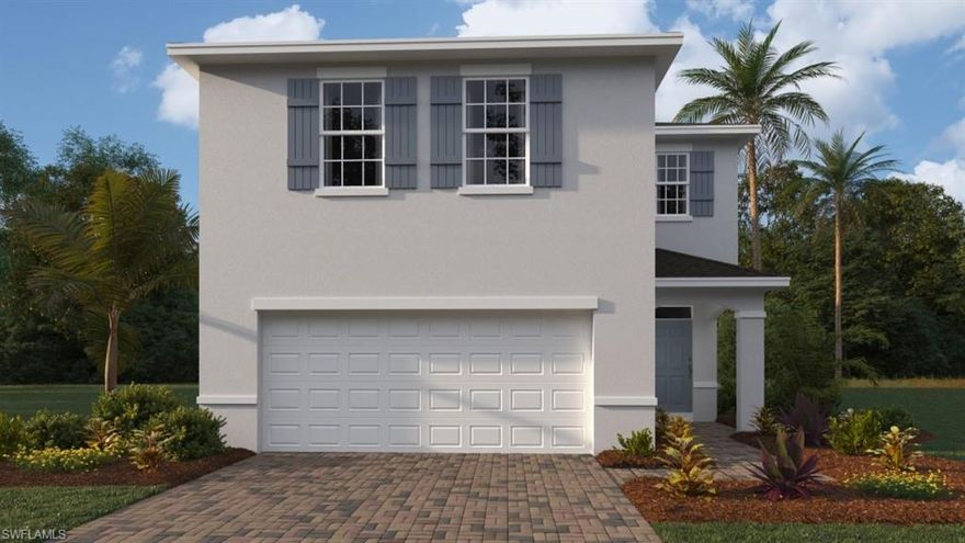 Under Construction - Exciting opportunity to purchase a former builder model home!  The perfect multi-generational floorplan, the Robie is a spacious home offering a total of 5 bedrooms plus loft with one bedroom conveniently located on the first floor.  The expansive master suite upstairs has an oversized walk-in closet and enjoys a tranquil lake view with a preserve area behind the lake!  The upscale Robie plan features ALL CONCRETE BLOCK CONSTRUCTION and has impact resistant glass doors and windows for your peace of mind, no hurricane shutters required!  Light and bright finishes compliment the home with white cabinets in the kitchen and bathrooms, light wood-look plank tile in the wet areas and Great Room, white quartz countertops throughout, tiled shower and bathtub walls, stainless steel appliances, plus a washer & dryer and window blinds!  Designer furniture package available for an additional charge. Asher Park is a brand-new gated community with awesome amenities including an oversized community pool, Cabana, Tot Lot, and Fitness Center.  Reasonable HOA fees include landscaping, there is NO CDD, and flood insurance is not required!  LOCATION! LOCATION! LOCATION!  You’ll find Asher Park at the intersection of SR82 and Buckingham Rd, approximately 5 minutes from I-75, and a quick drive to major retail and grocery stores, fast food options, restaurants and many other services and conveniences. Don’t miss your opportunity to own a brand-new home in Asher Park today!