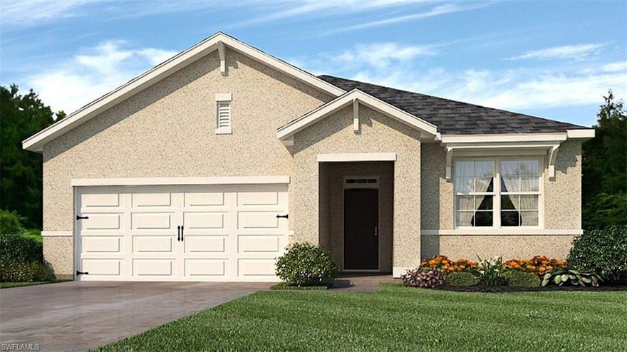 Under Construction. Coral Bay is D.R. Horton’s newest single family, gated community in North Ft. Myers, FL! The Aria plan offers a spacious 1,672 sq ft of living space with 3 full bedrooms and two baths.  Nice open floor plan with separate dining area.  The primary bedroom has a large walk in closet and double sink vanity.  Don’t count the smaller square footage out, this home lives large. Coral Bay offers low HOA fees, and a low annual CDD fee.  Enjoy the beautiful amenities right in your own neighborhood, bocce ball, pickle ball, resort style pool, beautiful modern clubhouse and children's playground area.  North Ft. Myers is a growing area, close to schools, shopping, dining and other Florida attractions.