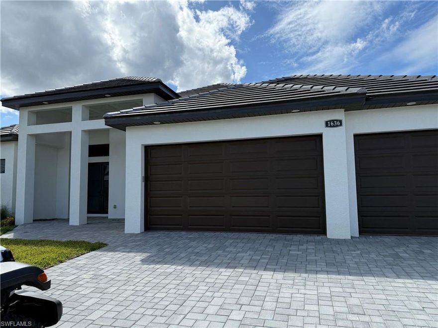 Direct Gulf access and breathtaking panoramic sunsets. Enjoy cooking and dining with the fully equipped outdoor kitchen or relax and unwind in the pool and spa. Continue to the backyard with fully screen enclosure, perfect for entertaining or simply relaxing while enjoying the gentle waterfront breeze and views over the tranquil waters. This exquisite 3,000+ square foot waterfront home boasts 3 spacious bedrooms plus a versatile den, 3 luxurious bathrooms, and an outdoor paradise, perfectly blending luxury, comfort, and outdoor living. As you enter, you’ll be captivated by the open floor plan and high ceilings, paired with the large impact windows and impact sliding glass doors that seamlessly blend indoor and outdoor living, filling the space with natural light and showcasing the picturesque waterfront views. The living area flows seamlessly into the gourmet kitchen, fully equipped with high-end appliances, quart countertops and a large island perfect for entertaining. The master suite is a sanctuary of comfort, with his and hers walk-in closets, and an en-suite bathroom featuring dual vanities, a soaking tub, and a walk-in shower. Two additional generously sized bedrooms share a well-appointed full bathroom, while the den provides a versatile space perfect for a home office, gym, or additional bedroom