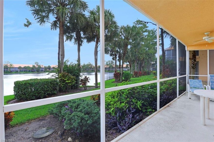 GORGEOUS LONG LAKE VIEWS...SHORT WALK TO THE RESORT STYLE POOL AND AMENITIES... FULLY APPOINTED TURNKEY 2 BED/2 BATH TURNKEY FURNISHED UNIT....UNIT HAS BOTH A FRONT LANAI OFF OF THE KITCHEN AS WELL AS REAR LANAI WITH ONE OF THE BEST VIEWS IN THE COMMUNITY...FALLING WATERS OFFERS A LARGE RESORT STYLE POOL WITH CLUBHOUSE AND ACTIVE SOCIAL PROGRAMS PROVIDED BY 2 ACTIVITY DIRECTORS...FULL TIME RESIDENT OR VACATION RENTAL. THIS UNIT HAS A SUCCESSFUL RENTAL HISTORY!
PERFECTLY LOCATED FOR DINING,SHOPPING ON 5TH AVENUE OR 3RD ST S. AND ENJOYING THE AMAZING SUNSETS ON THE DOWNTOWN NAPLES BEACHES.