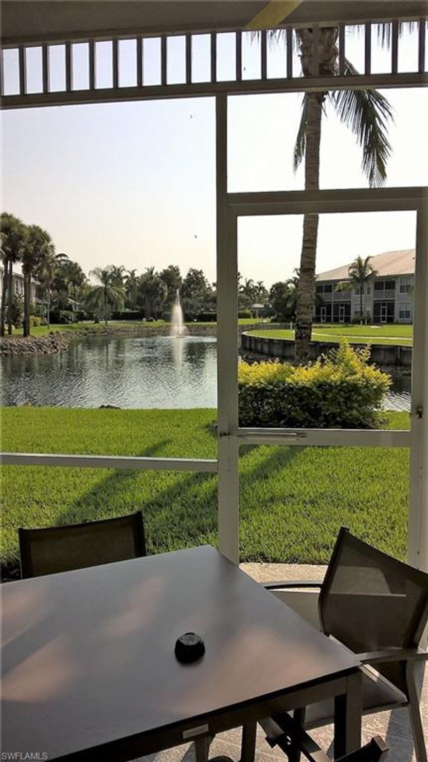 FIRST FLOOR! 2 bedroom/2 bath den condo with a beautiful lake view. Located in Greenlinks right in the middle of Lely Resort and right next to the Sam Snead's Oak Grill and Tavern. This unit is turnkey! The kitchen has granite, pantry and washer/dryer. The master suite has views of the lake, sliding door directly to lanai, 2 walk in closets, tile walk in shower and garden tub. Guest bedroom has a door directly into guest bath. The Greenlinks community has great amenities with a resort style pool, spa and pool clubhouse with a fitness center. There is also shuffleboard, bocce ball, tennis and pickleball. The Lely Flamingo Clubhouse with the Sam Snead's Oak Grill and Tavern and proshop for Lely Flamingo and Lely Mustang courses is less than a minute walk from the condo. The award winning Player's Club and Spa is available but not mandatory for Greenlinks owners! Greenlinks also has an optional onsite rental management program.