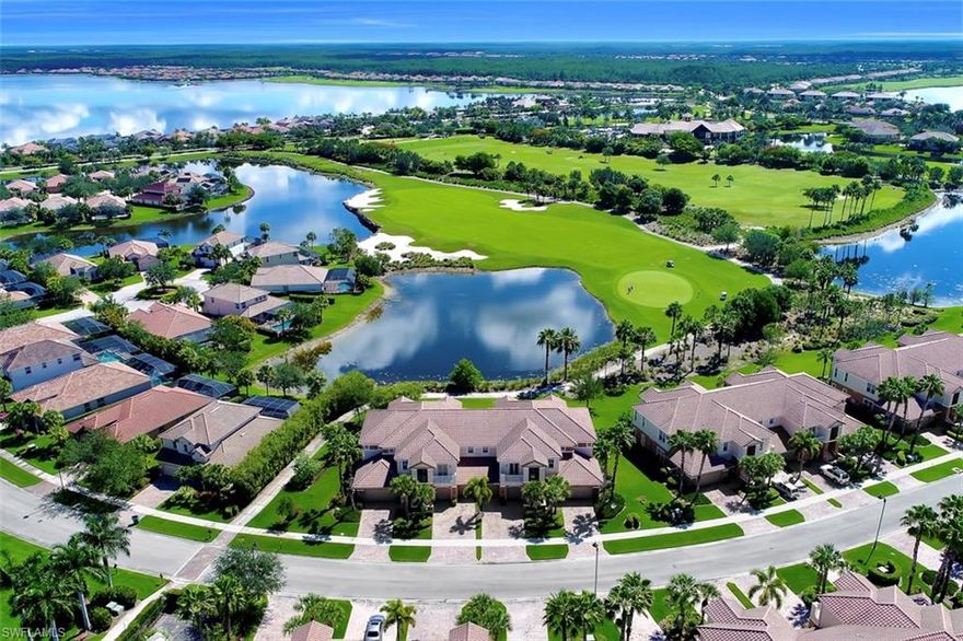 Urban Sophisticated Design in a Luxury Lake Front & Country Club Setting! This true One-of-a-Kind 2nd Floor, End Unit Coach Home (with Private Elevator) features 3 Bedrooms, Den, Bonus Room, 3 Baths, along with a private driveway and over sized 2 Car Garage. When you step inside, you will find an open floorplan including Great Room with Sliders to the Lanai, Oversized Dining Area with Built In Wine Bar, and Kitchen with Center Island and Eat In Kitchen area with 180 degree views of the lake and golf course. You will be impressed with the attention to detail, including $100,000 in Marble Flooring & Baths, $100,000 in Audio & Lighting Automation Throughout, Motorized Solar Shades, Plantation Shutters, Crown Molding, Wood Floors in the Master, Closet Built Ins, and more! Live a Vacation Lifestyle at The Quarry - A Gated Lakefront community offering Boating, Golf, Tennis, Pickle ball, Bocce Ball, Tiki Bar, Restaurants, Pool-Side Food/Drink Service, Gym, Social Activities and more! 500 acres of lakes that can handle boats & jet skis (Docks available for lease). The Quarry offers a Private Golf Club (Optional) w 18 hole PGA Level Hurdzan Frye course for golfers.