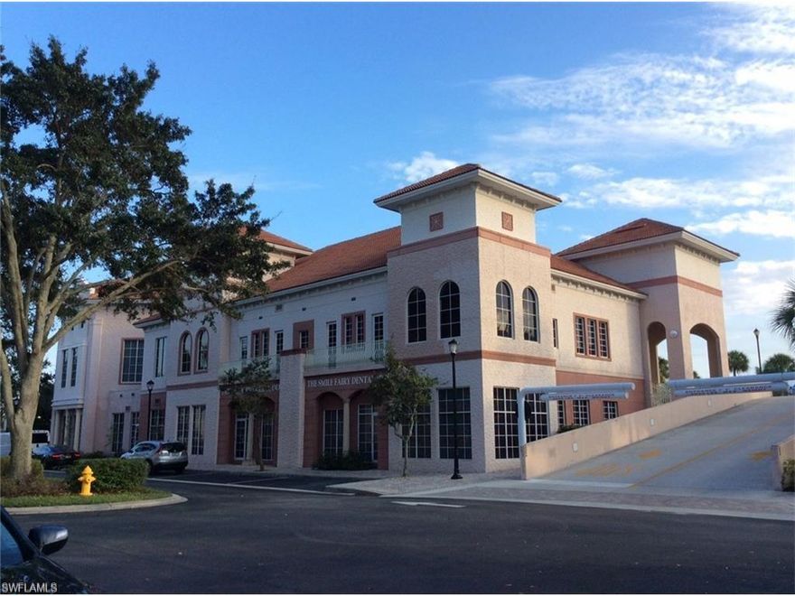 Office condominium in great location, includes one reserved covered parking space . The 909 sq ft office is furnished  and ready for immediate occupancy. Interior is beautifully finished with reception area, 2 office s, kitchen and en-suite bathroom. Property built in 2007 and conveniently located on Vanderbilt Beach road, between Airport Road and Goodlette-Frank Road in the Galleria at Vanderbilt.