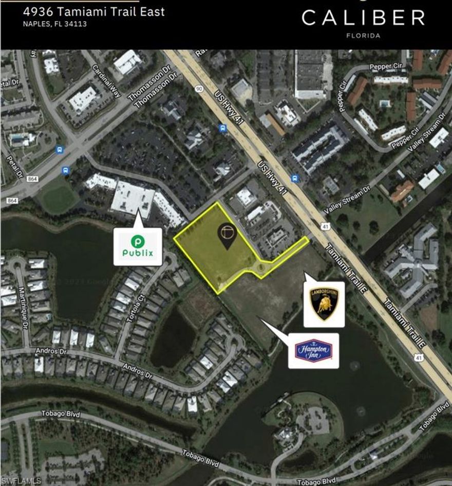 Rare opportunity to purchase a shovel ready parcel entitled to build up to 63 units of residential housing.  This is the last vacant parcel remaining within The Shoppes at Hammock Cove which includes many amenities such as the new Lamborghini of Naples, Publix, Culvers, Jersey Mikes, Foxboro Tavern, ad a new Hampton Inn Hotel currently under construction.  Located conveniently just 3.6 miles from downtown Naples, this property is cleared, has all utilities at the site, and direct access to Tamiami Trail with traffic counts of ~42,000 vehicles per day.  Concept DWGs, site feasibility study, and site plan have been completed and are available upon request.