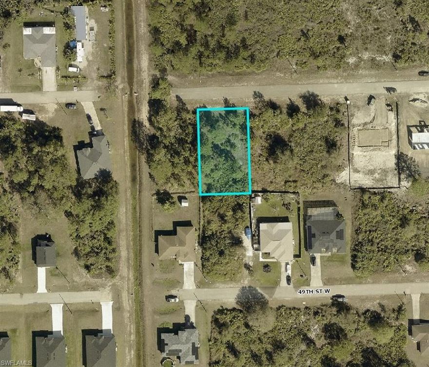 This attractive lot, situated on a quiet DEAD-END ROAD, lies within a booming neighborhood of Lehigh Acres. The area boasts new, stunning homes, and what's more, this lot is competitively priced at under $21k, making it one of the most affordable options around. The seller also has several other lots available if you're interested. Conveniently located near grocery stores and other amenities, it's just a short drive to the major RSW Southwest International Airport, as well as exciting destinations like Fort Myers Beach and the spring training stadiums for the Red Sox and Twins. Nearby attractions include Lehigh Acres Community Park North, Lehigh Acres Trailhead Park, Lee County Manatee Park, and Caloosahatchee Regional Park, offering a variety of outdoor activities. And let's not forget the numerous beaches to the west! Living in Southwest Florida truly offers a slice of paradise. Secure your piece of Sunshine State bliss today while prices are still within reach.