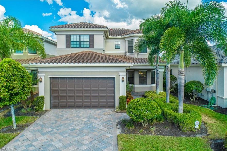 Located in the North Naples community of Stonecreek, this waterfront, lake view home built in 2018 is a two-story Newcastle model with four bedrooms, four bathrooms, an added loft, and a two-car garage. The open concept first floor contains the home’s living room, kitchen, dining room, and master suite, with the remaining three bedrooms, two bathrooms, and loft on the second story. The kitchen comes complete with a stainless steel appliance package, a gas stove, quartz countertops, plenty of cabinet space, and a breakfast nook perfect for casual meals. The formal dining room is located off of the great room, and can easily be converted into a den or office space. Just outside the great room is a screened lanai with a heated, concrete-built pool and spa looking over the community’s lake. Stonecreek is host to numerous amenities including a resort-style pool and spa, lap pool, clubhouse, Har-Tru tennis courts, pickleball, basketball and much more! Don’t miss your chance to own this piece of paradise in Naples and schedule your showing today!