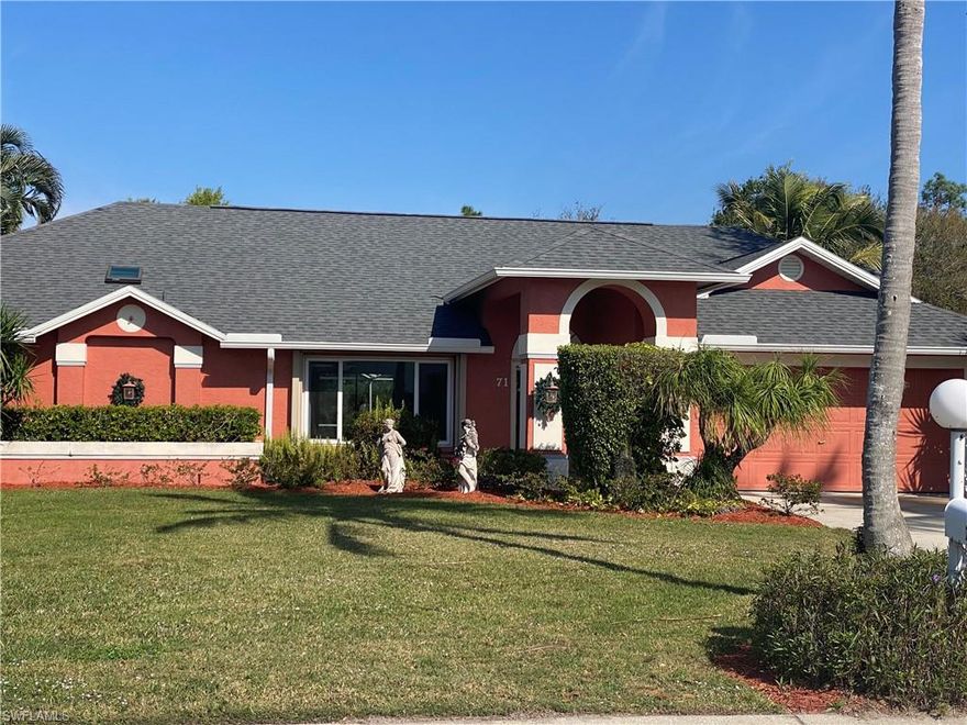 Welcome to Willoughby Acres, a highly desirable community in the heart of North Naples. This home is ideally located in a non-gated, non-deed-restricted neighborhood, offering flexibility and convenience while being just minutes from shopping, dining, hospitals, and beautiful Gulf beaches.

The home features a spacious great room floor plan with a soaring cathedral ceiling that enhances the open and airy feel of the living space. Numerous updates have already been completed, including newer windows and an updated A/C system for improved comfort and efficiency. The kitchen has been tastefully updated with modern cabinetry, upgraded countertops, and newer appliances, making it both functional and inviting for everyday living or entertaining.

The pool and patio  offer a place to relax and unwind at the end of the day. The view is of a wooded area adding to a feeling of privacy.

Durable and stylish vinyl plank flooring runs throughout the home, providing a cohesive look and easy maintenance. A generously sized utility room adds valuable storage and functionality and includes a washer, dryer, and an additional refrigerator—perfect for extra food storage or entertaining needs.

Enjoy the opportunity to RENT  in one of North Naples’ most convenient locations with no HOA restrictions and easy access to everything the area has to offer. A long term lease is available.