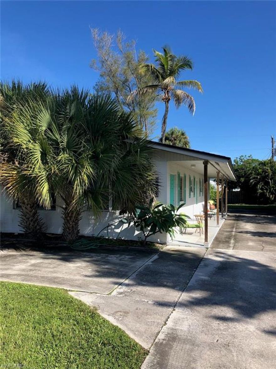 Great Location! 91st Ave is located across from Beachwalk & Pavillion Club, this unique setting is the only one in Naples Park with no homes built across the street. This Avenue is the first & closet Avenue to Vanderbilt Beach, Ritz, & Mercato. Both units are clean, 1 bedroom, 1 bath, with refrigerators, & ranges. The location makes this lot favorable to builders looking to demo and build a new home just steps from the Mercato. Snow Birds looking to collect rental income from one unit while spending the winters in sunny Naples in the other unit, this is for you! With its incredible location 91st Ave allows you to take a stroll or bike to shopping, restaurants, theaters, & Mercato, which hosts a vibrant year-round event calendar open to the public. Walk or bike to award winning "Vanderbilt Beach” and enjoy a Beautiful Naples Sunset!
