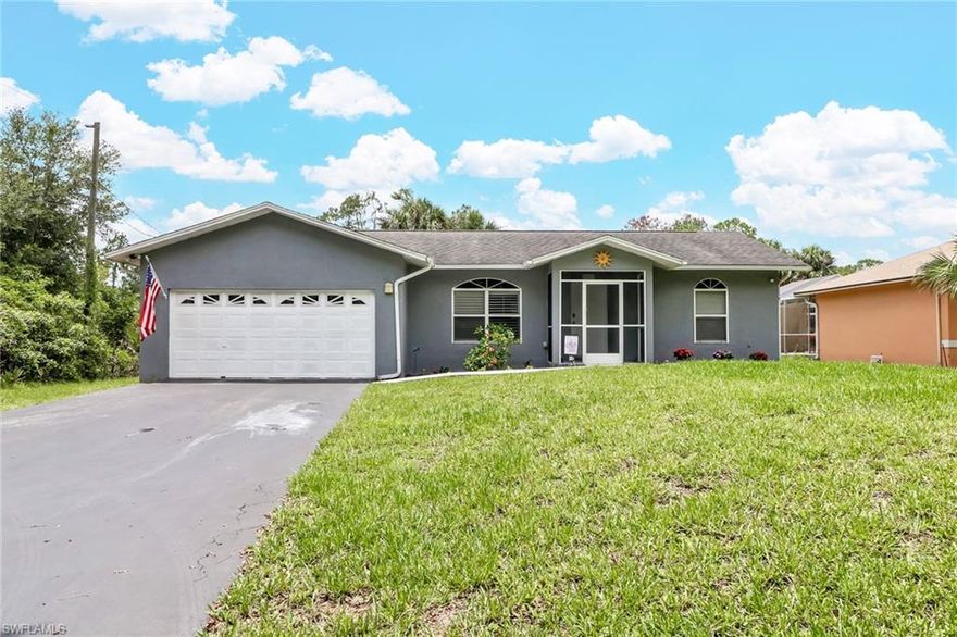 Great starter home or investment opportunity. Location, Location, Location! Located centrally close to 951. Get to and from shops and business with minimal traffic in upcoming areas like Vanderbilt beach and 951 or Pine Ridge and 951. Just a few miles from where the new entertainment plaza is being built in up and coming 951 & Immokalee Road. This current well kept, Range, Refrigerator, Washer, Dryer, Tile Floor, nice screened in lanai, spacious yard with play set for kids. Bring your qualified buyers! Wont last long!