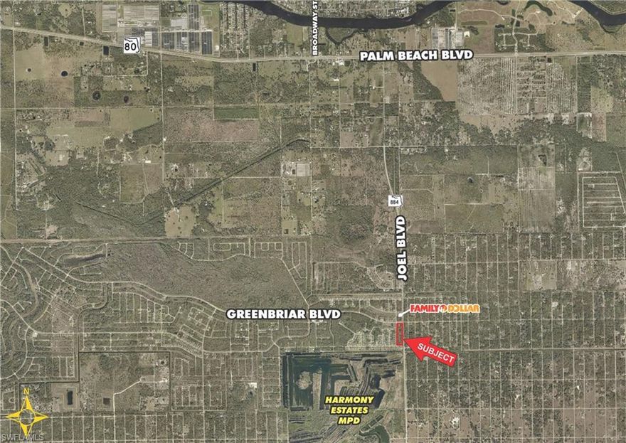 Entire block available for development with four road frontages, offering easy access and excellent visibility. Zoning permits a range of uses, including diverse retail and office spaces, or residential development of up to 6 units per acre (subject to availability of utilities; otherwise, 2.5 units per acre). Strategically located just south of the Family Dollar, this site serves as a gateway to the Greenbriar residential community and its growing rooftops. Located near the Frank Mann Preserve, this area also benefits from nearby recreational amenities such as kayaking, fishing, birdwatching, and walking trails. Please see the attached supplement for detail.