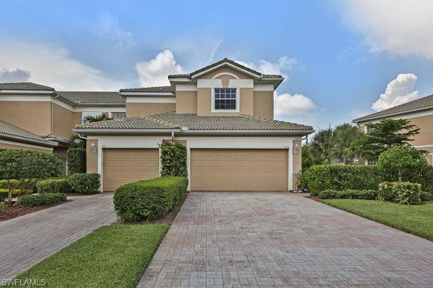 An outstanding corner unit located in the beautiful complex of Laguna Lakes.  This second floor property is tiled throughout and has a breathtaking view of one of the 8 pristine lakes.  This 4 bedroom  2 bath  condo is spacious and bright and has loads of storage.  The Great Room, Morning Room, and the Master Bed Room have sliding glass doors that lead to the screened lanai,  a perfect place to enjoy your morning coffee or evening sunsets.  The kitchen boasts a breakfast bar and adjoining morning room which takes advantage of the views of the tropical foliage and lake.  The large master bedroom offers a walk-in closet and has an attached en suite with walk-in shower and dual sink vanity. This property has a large 2 car garage with an extended driveway that offers plenty of extra parking for you and your guests.  You will enjoy living in this bright and spacious condo located at the end of a quiet cul-de-sac.  The amenities in this complex include resort style pool, spa, fitness center, club house, tennis, volley ball, and a fishing pier.  This pampered condo is ready for a new family to enjoy.  Call today and schedule your private showing.