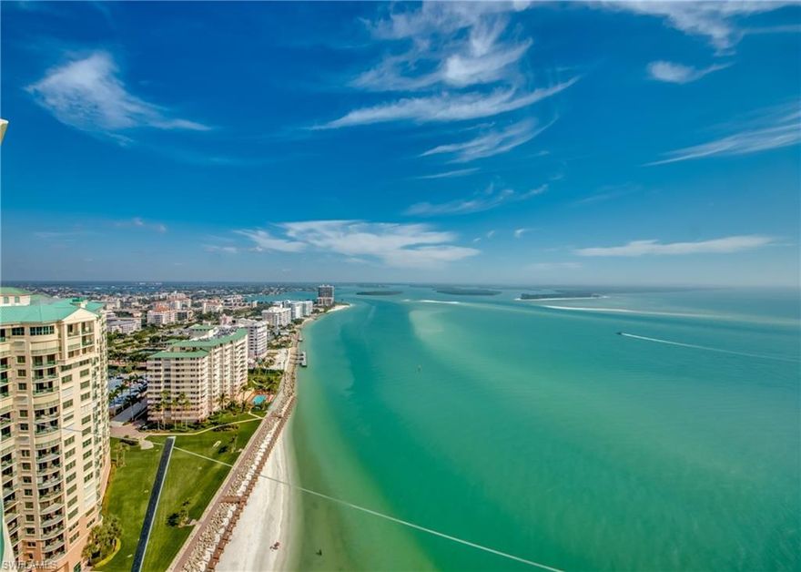 A sun-drenched jewel situated at the southernmost tip of the Gulf of Mexico, Belize at Cape Marco encapsulates the pinnacle of fine living. This 23rd floor, 5 bedroom Penthouse offers picturesque views of the uninhabited Ten Thousand Island and miles of pristine, white sandy beaches from virtually all the six private terraces. Inside the nearly 6,000 square foot ultra-custom penthouse, the attention to detail is striking and every effort was made to maximize useful space. Luxurious custom marble flooring, hidden storage, back-lit onyx countertops, hand-crafted medallions, artisan etched glass shower door enclosures, a master suite sauna and a 2 car air-conditioned garage are a few of the upgrades. Belize at Cape Marco offers an opulent lobby and features a library, theater, private beach access, tennis and fitness center. Experience the renowned lifestyle, tropical ambiance and idyllic landscape Marco Island has to offer.