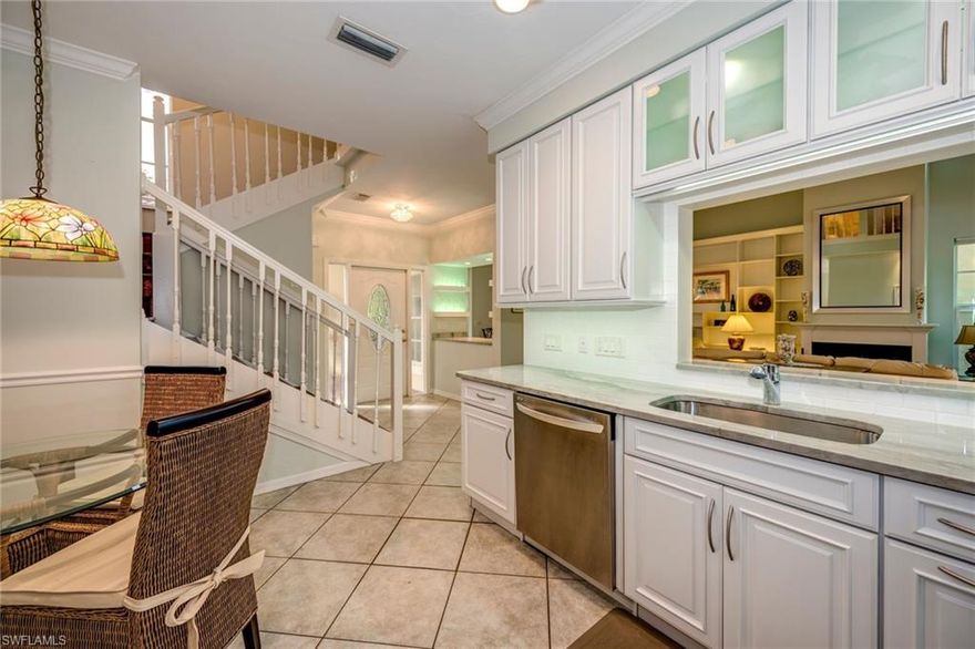 Welcome to Wyndemere, where it’s all about the life-style! Act now, save $10K in the Club Membership! Fees go up Sept. 1st. Living here you’ll be a part of a country club community with outstanding amenities! 3 nine hole golf courses, 10 Har-Tru tennis courts, clubhouse, large resort style swimming pool, full fitness center, 2 golf practice ranges, putting green, bocce courts, and pickle-ball courts. All facilities have been updated over the past few years. This 3 bedroom plus den, 2 story villa-style condo is located in the quaint neighborhood of Amblewood. Hop on your bike for a very short ride to the clubhouse and amenities. The first floor master suite with a newly renovated bath allows for privacy from your visiting guests. The eat-in kitchen has been updated with white cabinets, granite countertops & stainless appliances. There are beautiful golf course views from both the private enclosed lanai and the outdoor patio, where you can also enjoy the gorgeous Naples sunsets. Located close to I-75, 5th Avenue shopping & dining, and the white sandy beaches of the Gulf, makes Wyndemere and this home the perfect choice. Call today to view this fabulous property!