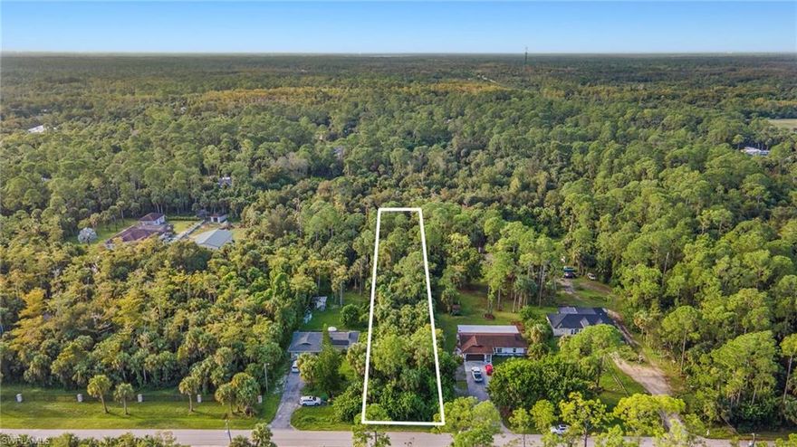 Amazing location for this beautifully wooded lot on a great street. Build your dream home close to everything that is North Naples and the unprecedented growth makes this a great investment too. Floor plan ideas available as well as a builder OR bring your own design and builder. This is a great street with lots of new construction and close to the new Vanderbilt Beach Road extension making getting in out easy in the future.