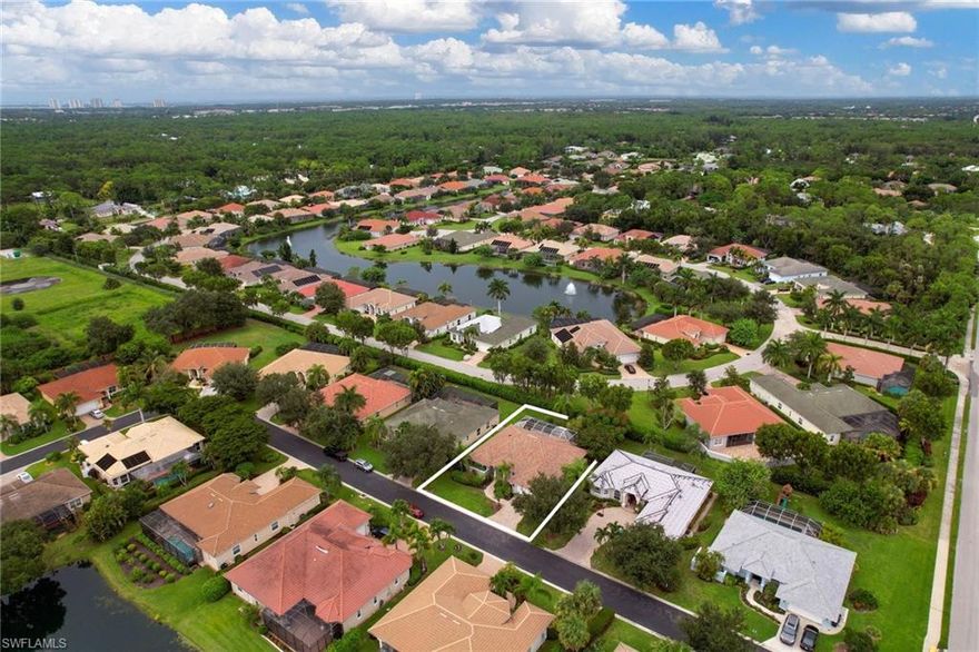 A coveted masterpiece, this impeccably maintained home is no contest to any on the market today! Upon entering the oversized great room and open concept living area, your eyes will immediately lead you to the sliding glass doors opening to the lanai and pool area. The dining area and kitchen will please the finest of chefs with Bosch SS appliances, quartz countertops, recessed lighting and a custom island. High ceilings and crown molding throughout add to the stateliness of this home. Sustainable, polished concrete flooring within the main areas is stunningly unique to the home.The Master BR features eco-friendly bamboo flooring, tray ceiling and sitting area. The ensuite bathroom features dual vanities, custom shower, oversized soaker tub and a separate WC.On the opposite side of the home is a separate, private guest area offering two add’l bedrooms, a full bath with two vanities, linen closet and a shower/bath combo.The oversized lanai is an oasis for relaxing and enjoying the peace and tranquility of this beautiful home and is an entertainer’s delight! Features a 3rd full bath, custom plank ceiling, recessed lighting and dual fans. Furnishings negotiable, new roof 2018, new HVAC
