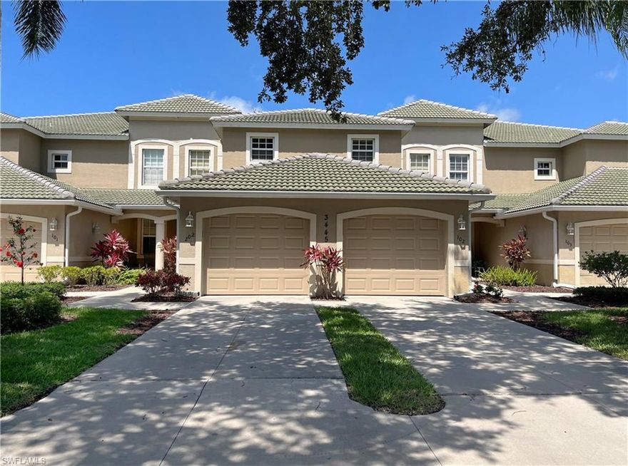 Beautifully maintained, 3 bedroom, 2 bath, second floor coach home with attached 1 car garage. Located in Cypress Woods Golf and Country Club. Newly updated Kitchen, Bathrooms, and Flooring throughout the home. Amazing golf course and water views on the 18th fairway in Cypress Woods. Pristine Golf Course, sidewalks throughout the community, with a short walk to the Clubhouse/Restaurant. Cypress Woods is a private, gated bundled golf community located in North Naples. All Owners enjoy a variety of social activities as well as golf, pickleball, bocce ball, resort-style pool with food & beverage service, use of tennis courts and a fully-equipped fitness center. Newly renovated clubhouse, Exercise room, pro shop, putting green, aqua range, formal dining room and wonderful grille room with awesome staff. Only 6 miles to the Beach, close to shopping-Mercato/Waterside Shoppes/5th Ave/Miramar Outlet and RSW airport! Bundled Golf Fees are one of the lowest in SWFL!