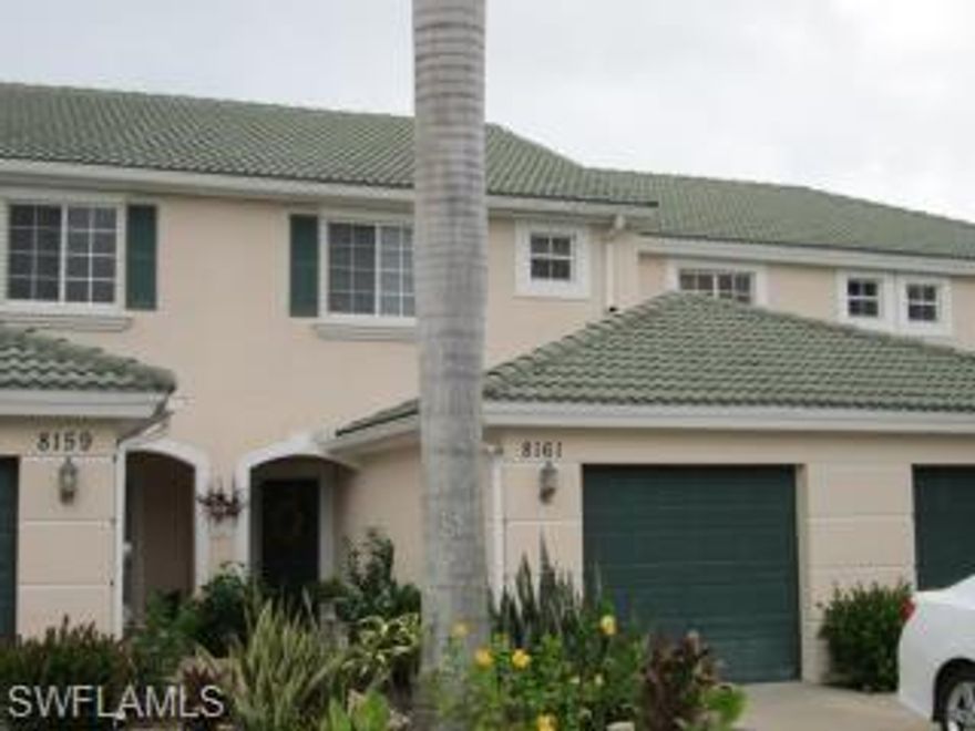 This wonderful 2 bedroom 2.5 bath Townhome with attached garage backs to the fence which surrounds the community and it's gorgeous landscaping with it's own paver patio outside of the screened lanai, giving this unit extra outdoor space and special privacy not afforded in other areas of the community. Downstairs you find open airy space with gleaming wood floors throughout both floors.  Sliders to the lanai, large pantry with under stair storage. The front door has a recessed screen allowing you to open the home to the breezes. Plus it has the boxed style staircase with landing so you don't look straight up the stairs when you enter the front door. Kitchen is crisp and clean with white cabinets and appliances. Upstairs you will find TWO SUITES, the Master being larger than the Guest suite. HOA includes Cable and Internet. Cypress Landing is a quaint small community right in the heart of Fort Myers convenient to I-75 Exit 136, RSW Airport, schools, shopping, restaurants, Barbara B Mann, downtown activities and all that SW Florida has to offer.