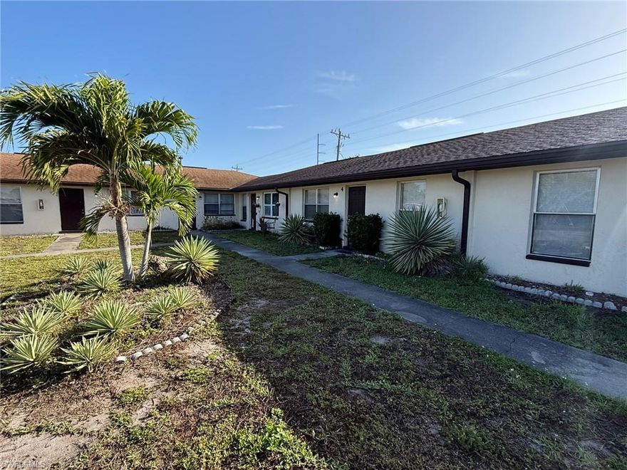 $200 OFF MOVE IN SPECIAL!!! Available Now! Affordable Newly refreshed and Affordable 2 Bedroom 1 Bath Condo in SE Cape Coral. The new owner has completely redone the interior with a new bathroom, ceiling fans, paint and air conditioning. Located just off of Del Prado Blvd. South the condo is close to everything in The Cape. The neighbors are even friendly!