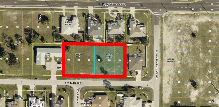 Great SW Cape Coral location. You can build up to 10unit multifamily building. City water, sewer and irrigation.