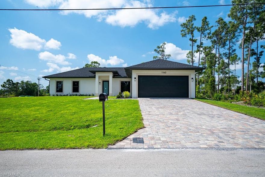 Introducing the Moreno Model — a modern, high-quality new construction in Lehigh Acres! This beautifully crafted home offers 3 bedrooms, 2 bathrooms, a 2-car garage, and 1,599 SQFT of thoughtfully designed living space. The split-bedroom layout provides privacy, featuring a spacious Owner’s Suite with elegant quartz finishes.

Enjoy an open-concept kitchen equipped with stainless steel appliances, quartz countertops, and a seamless flow into the living and dining areas—perfect for everyday living and entertaining. Unlike many entry-level homes, this property is fully upgraded with impact windows and doors, no carpet throughout, a comfortable laundry room, and a motorized garage door opener.

Built with durable CBS construction and an energy-efficient design, this home combines comfort, style, and long-term value. Located in a rapidly growing area of Lehigh Acres, with convenient access to shopping, dining, schools, and major roadways, including State Road 82, and just a short drive to Fort Myers. A Walmart and Home Depot are planned to be built nearby, adding even more convenience and future value to the area.

Seller is offering up to $4,000 toward buyer’s closing costs—an excellent opportunity to own a brand-new home and start building equity today!