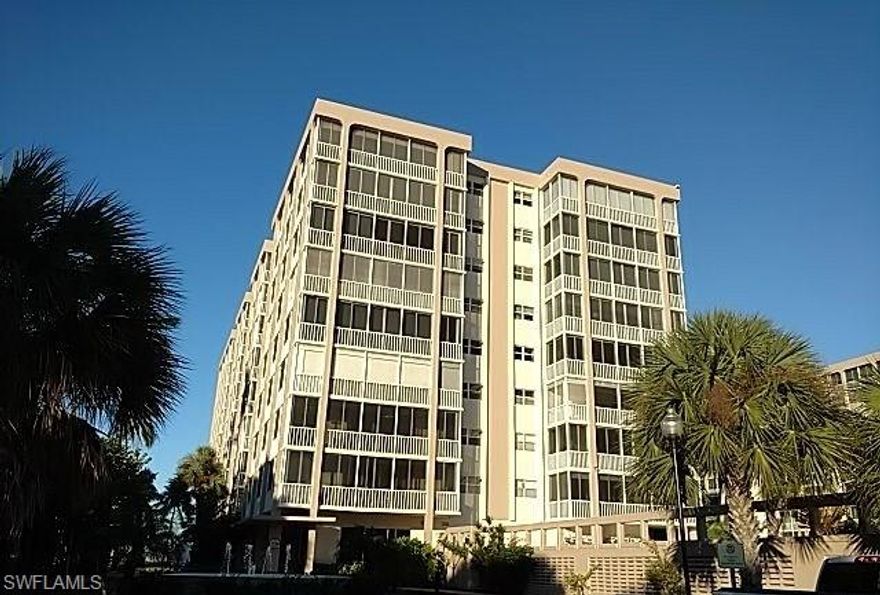 Creciente Condo 2-2 Unit on the 4th Floor – Gulf-View-Fort Myers Beach Florida.   Active Community with many Amenities.  Pool, Tennis Court, Community Room, Exercise Room, Pool Table, Library, Shuffle Board, Manicured Premises.  Walk to Shopping, Restaurants and Marina