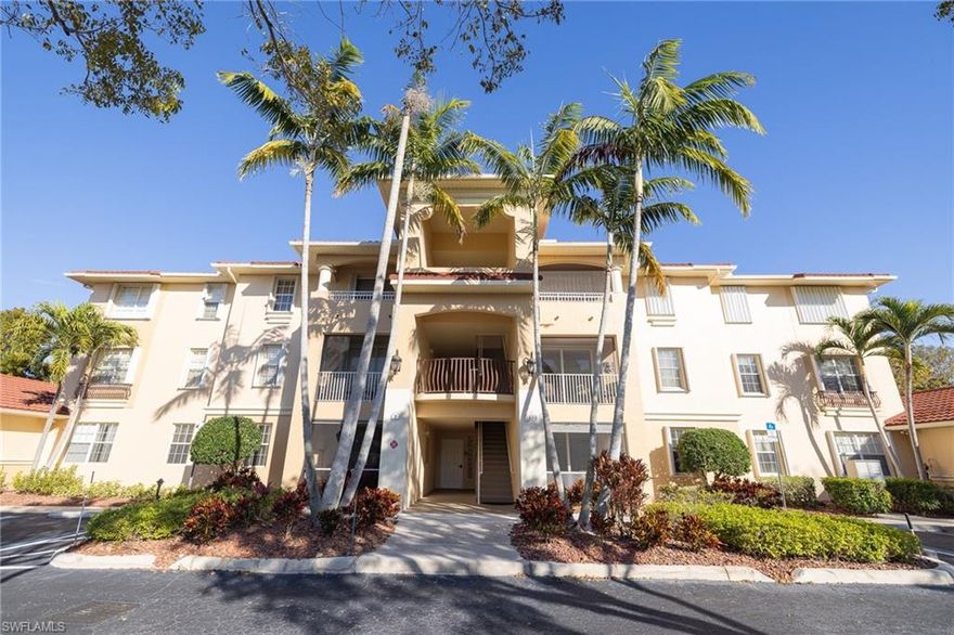 BEING SOLD TURNKEY Largest 2/2 at Porto Vista Condominium in SW Cape Coral. 1280 Sq Ft on the first floor with a screened lanai. Enter through the private foyer, or through your private lanai. You're greeted with large great room with tons of natural light. Enjoy your open kitchen and large dining area complete with a formal dining set. Located to the rear of the complex surrounded by green space and palm trees. Kitchen was remodeled 4 years ago with new cabinets w/pullouts, appliances, granite counters, backsplash, continuing on to living room with matching cabinets with pull outs for ultimate organization. 6" Baseboards, luxury vinyl plank floors and tile in Bedrooms/Baths. Master Bathroom features a walk-in Jacuzzi tub, electric Bidet/feature toilet with control station, separate walk-in shower and vanity. A/C replaced within the last 5 years, water heater new in 2024, Accordion Hurricane Shutters on all windows/sliders. Community pool and clubhouse are steps away. Always neighbors willing to play a game of cards, corn hole, or hang by the pool. Walking distance to restaurants, Banking, Shopping, Entertainment in highly desired SW Cape Coral. Welcome home!