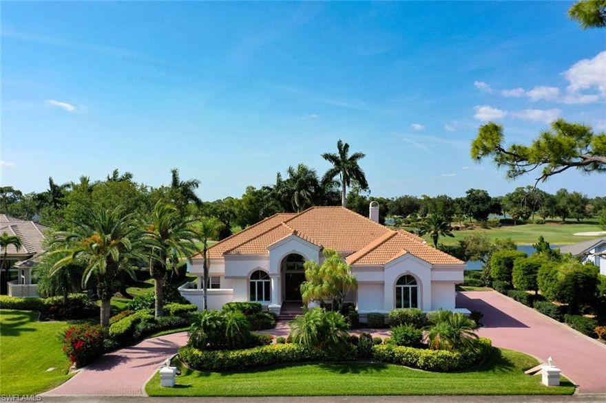 Classic estate home on premiere Golf Course lot. Custom built with oversized bedrooms. Soaring ceilings create lots of natural light. Other features including den, dedicated wet bar, & garage for 2 cars and a golf cart. 3,676 sq ft of living area. MANDATORY EQUITY MEMBERSHIP FEE OF $115,000 DUE AT CLOSING. ADDITIONAL MONTHLY FEES APPLY.