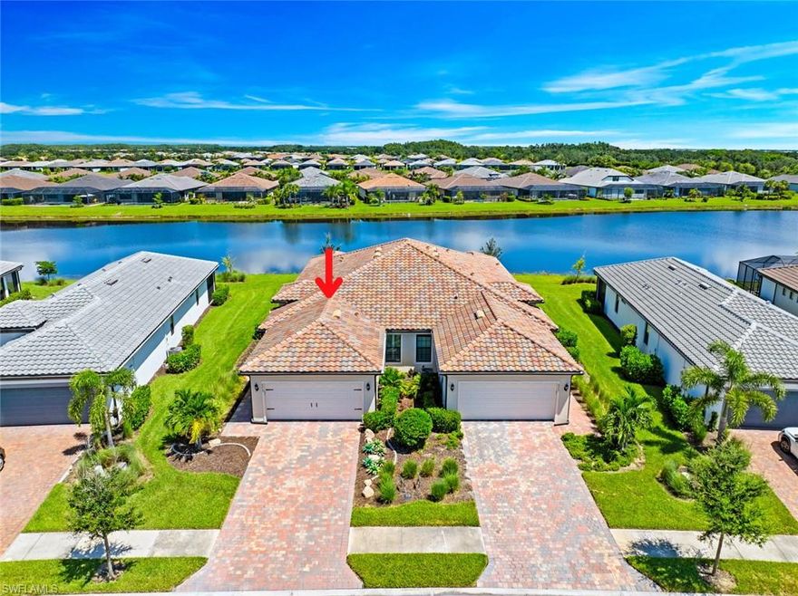 This IMMACULATE KENDRICK VILLA offers peaceful WATER VIEWS from the comfort of your EXTENDED SCREENED LANAI—an ideal spot to unwind or entertain. Located in the highly sought-after 55+ Del Webb Naples community, this thoughtfully designed 2-bedroom + den, 2-bath home blends comfort, style, and functionality.
Step inside to discover TILE FLOORING THROUGHOUT, PLANTATION SHUTTERS, a custom backsplash, CROWN MOLDING and upgraded lighting and ceiling fans that enhance the home's inviting ambiance. FRESH INTERIOR PAINT and thoughtfully selected furnishings infuse the space with a light, COASTAL FEEL that complements the tranquil lake setting.
The spacious PRIMARY SUITE is a true retreat, complete with a dual vanity, glass-enclosed shower, and generous closet space. 
As a bonus, the garage includes a full GARAGE DOOR SCREEN and enhanced lighting—perfect for enjoying fresh air while keeping the space bright, clean, and functional.
FURNISHINGS ARE NEGOTIABLE, making this home MOVE-IN READY and waiting for you to start enjoying the Del Webb lifestyle today!

GOLF LOVERS - Panther Run Golf Club offers optional MEMBERSHIPS with premium golf experiences just steps from your backyard.
As a proud resident of Del Webb Naples, you’ll enjoy WORLD-CLASS AMENITIES that rival luxury resorts: dine at the Rusty Putter Restaurant, soak in the RESORT-STYLE or LAP POOLS, break a sweat in the state-of-the-art FITNESS CENTER, and play your way through PICKLEBALL, TENNIS, bocce, billiards—even a top-tier GOLF SIMULATOR!
Need groceries, church, or a bite to eat? Just hop in your golf cart and cruise into town—Publix and the heart of Ave Maria are just minutes away.
This isn’t just a home—it’s a LIFESTYLE UPGRADE in one of Southwest Florida’s most vibrant 55+ communities. Don’t miss your chance to live where fun, fitness, and friendships flourish year-round!