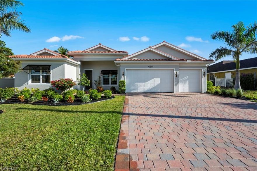 Discover high-end Florida living in this rare 2023-built hideaway, perfectly positioned on a desirable corner lot just minutes from Downtown Bonita Springs, Coconut Point, and Barefoot Beach. This beautifully upgraded non-HOA residence offers 4 spacious bedrooms plus a den, 3 full bathrooms, and a coveted 3-car garage, a true rarity in this location.

Step inside to an expansive open-concept layout featuring stylish hardwood-look tile flooring throughout, designer lighting, and elevated finishes curated from Arhaus and Crate & Barrel. Impact-resistant windows, doors, and panoramic sliders provide peace of mind, while the home’s elevation places it outside of a flood zone.

The true showstopper is the private outdoor retreat, designed for exceptional entertaining. Enjoy a heated saltwater pool and spa operated by a Pentair smart control system, surrounded by mature landscaping and privacy fencing creating a serene, resort-style escape rarely found in Southwest Florida. The space is complete with an outdoor ceiling fan, wall-mounted TV, and flat-top grill, ideal for effortless alfresco dining. An in-home gym adds even more versatility to this thoughtfully designed property.

This home delivers luxury, privacy, and the ultimate Florida lifestyle without the HOA restrictions. Far from cookie-cutter, this one-of-a-kind gem is a rare opportunity in Bonita Springs. Schedule your private showing today and experience a home that truly stands apart.