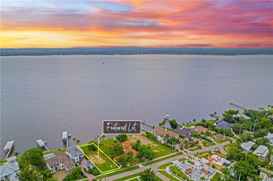 An extraordinary opportunity to own a prime riverfront lot in the heart of Fort Myers. Situated close to the scenic, palm-lined, historic McGregor Boulevard corridor, this dream waterfront property offers the perfect canvas to build your custom home in one of Southwest Florida’s most sought-after neighborhoods.

Enjoy panoramic, sweeping views of the Caloosahatchee River from the comfort of your riverfront sanctuary.  Whether you’re an avid boater, fisherman, or sunset chaser, this idyllic setting delivers a true waterfront lifestyle—complete with world-class boating, upscale dining, and championship golfing just minutes away. Wake up to tranquil water views, and spend your evenings captivated by breathtaking, unobstructed sunsets.  Watch as manatee and dolphin play just beyond your back yard, adding a touch of magic to everyday life and reminding you that you're living in harmony with nature.

Located within a short bike ride to the vibrant shops, restaurants, and cultural attractions of downtown Fort Myers, this homesite blends tranquility with convenience. From the promise of morning coffee with river breezes to evenings lit by golden sunsets, this property offers more than land—it offers a lifestyle.

Build the home you've always imagined-where the river meets the horizon and every day feels like a getaway. 2904 Valencia Way isn't just a homesite-it's your future in paradise!