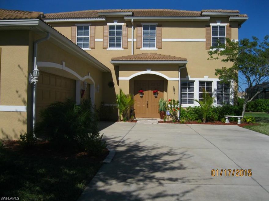 Exquisite , spacious 2 story Home, located in gated community of Coral Lakes.This 5 bedrooms, 4 full baths boasts 3200sq.ft. living area with formal dinning and living room as well as family room and open kitchen with granite countertops , backsplash , stainless steel appliances. The house has 3 car garage and sits on oversize lot. You can watch your favorite show in front of fire place overlooking lake and fountain.
Upstairs HUGE master bedroom with sitting area, fireplace, double walking closets and more. Beautiful lanai with sparkling swimming pool and plenty of space to entertain. 
Home have many custom futures and high end finishes ,trey ceilings , crown molding ,custom paint. Offered fully furnished. Community features couple swimming pools , clubhouse and playground among other amenities all for very low HOA fee. Call to schedule your private showing.
