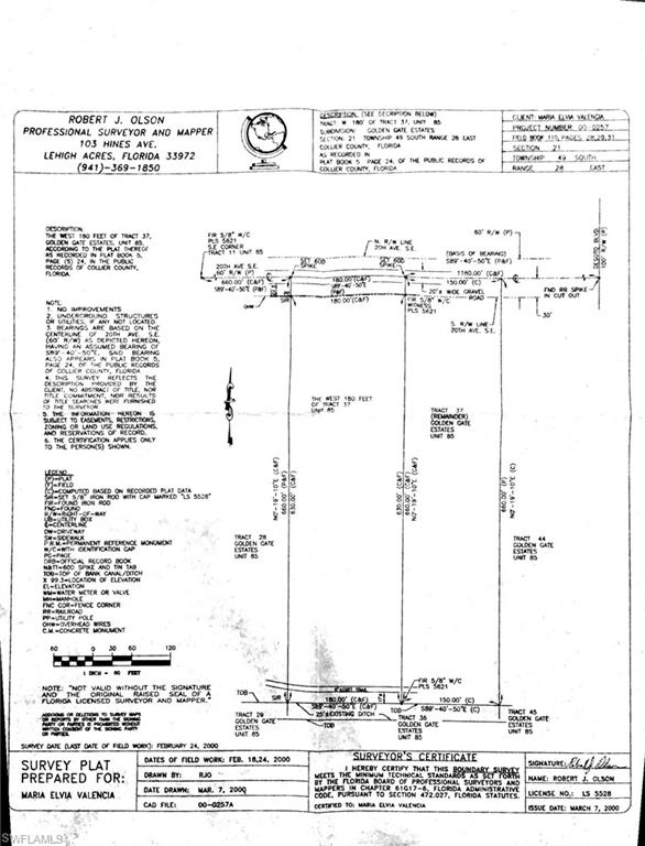 GOLDEN GATE ESTATES - Land