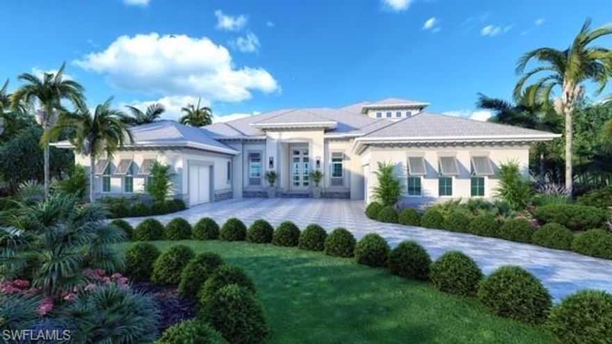 This coastal estate home offers 6,900 s.f. of combined indoor/outdoor living space located in Woodlake, close to the country club activities. The flow-through floor plan was designed to take advantage of the long water view and natural lush tropical landscape. The first level has 3 en-suite bedrooms and a study. The owner’s bedroom and bathroom are in a separate wing of the house, providing exclusivity and privacy. The gourmet kitchen enjoys a breakfast bar, dining area and large walk-in pantry. The second level has a 4th en-suite bedroom and spacious bonus room, morning kitchen and private outdoor terrace. The great room has an attractive back-lit tray high ceilings, a focal wall and is complimented by wide plank European oak hardwood flooring. All the main rooms lead out to an expansive outdoor living area featuring a gas fireplace, kitchen, dining & seating area overlooking the salt-water pool, with a sun shelf and spa, and the magnificent view. High quality interior finishes with attention to detail, spacious loft storage area, 3-car garage with motor court and circular drive. Built by Lombardi Development.